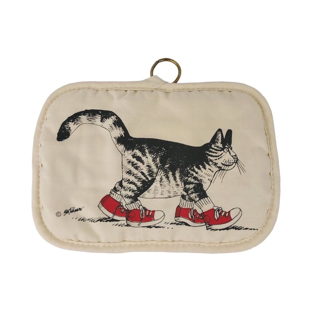 Kliban Cat Potholder 1970s Nostalgia Tabby Sneakers Vtg Rare